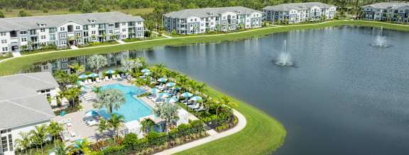 Resort-Style and Lake at Everly Luxury Apartments in Naples, Florida