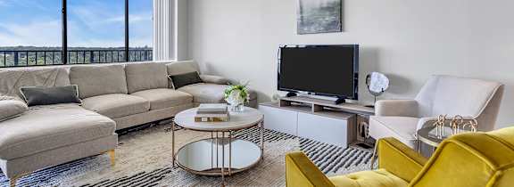 a living room with a couch