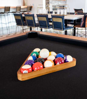 Heather Lodge clubhouse pool table 