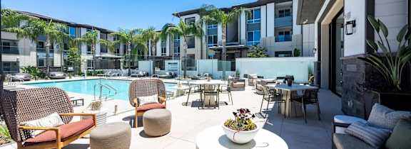 Pool side patio2 at The Overlook Santa Clarita, Santa Clarita