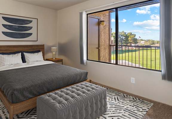 Bedroom at Copper Ridge Apartments in Kingman Arizona