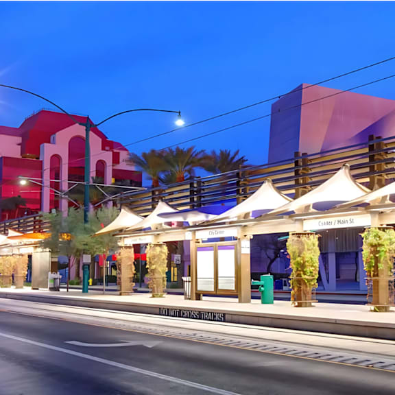Street view of city at Connect on University, Arizona, 85203