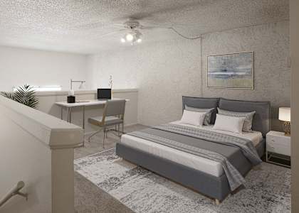 Bedroom for One Bedroom One half bath at Townhomes on the Park in Phoenix Arizona