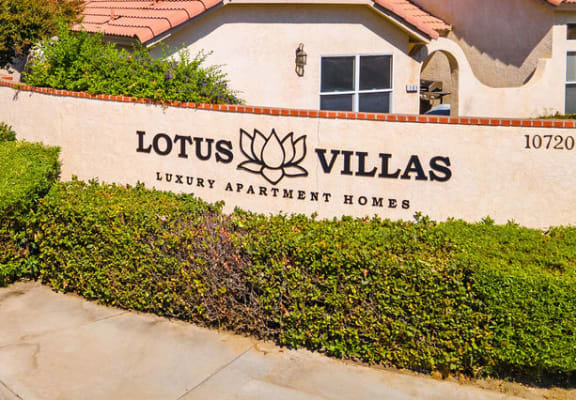 Property Entrance at Lotus Villas, California