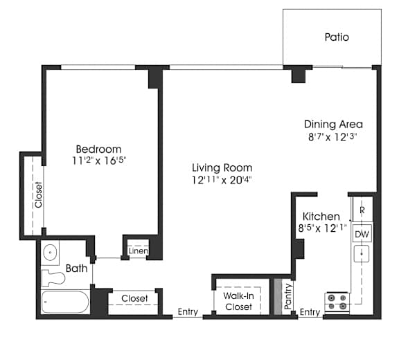 1 bed 1 bath I at Seminary Towers, Alexandria, VA