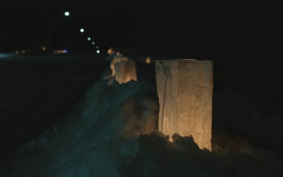 luminaries in snow