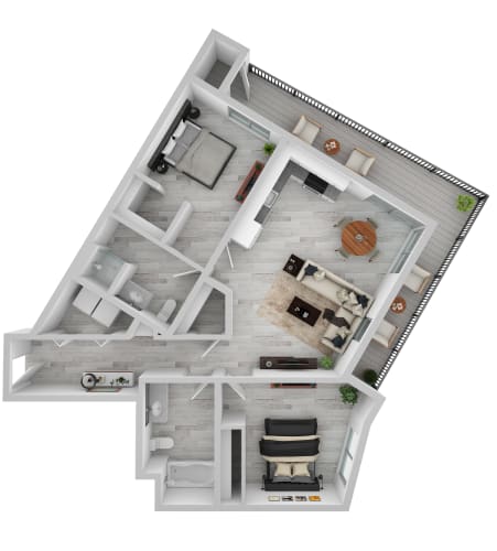 Floor Plan  2 bedroom apartment floor plan at AVIVA Apartments