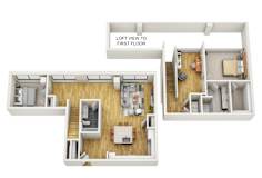 2Bed 2Bath G Floor Plan at Stella St. Paul Apartments, Minnesota, 55102