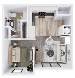 Spire Deer Valley Apartments in Phoenix, Arizona 1x1 A Floor Plan