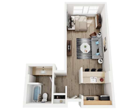 Everett Floorplan at AVIA on Pike Street, Seattle, 98101