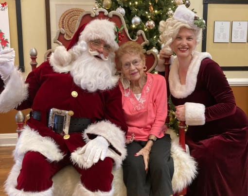 Santa Visits Residents at Elison Independent Living of Lake Worth