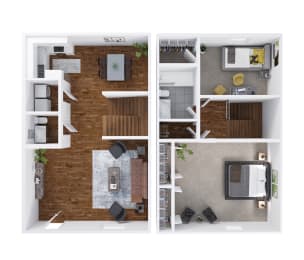 2 Bedroom 1.5 Bathroom Townhome