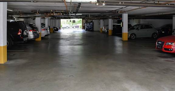 covered parking garage
