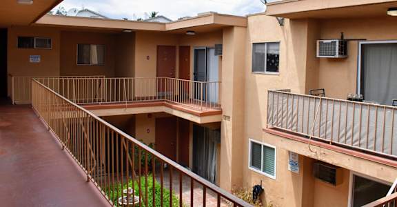 Private patios for second floor units