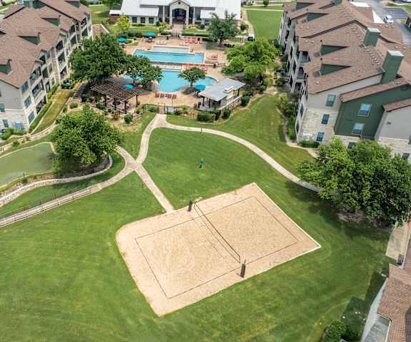 an aerial view of a golf course at The Fairways at Star Ranch, Hutto, Texas