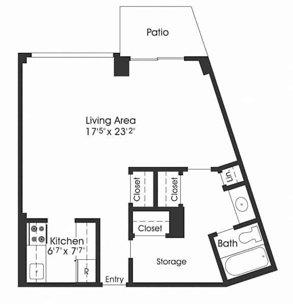 Studio 1 bath E at Seminary Towers, Virginia