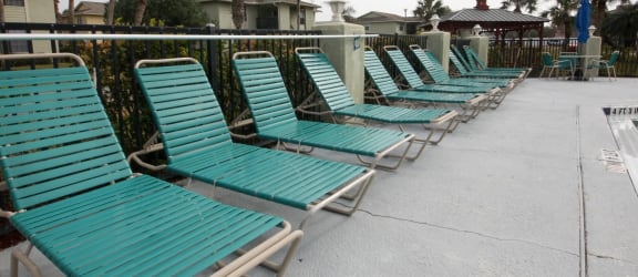 poolside Lounge Chairs at Seaside Villas Apartments, Pacifica SD Mgt, St Augustine, FL