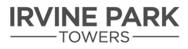 A black background with the words Irvine Park Towers in white.