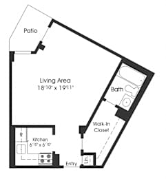 Studio 1 bath at Seminary Towers, Alexandria, VA, 22304