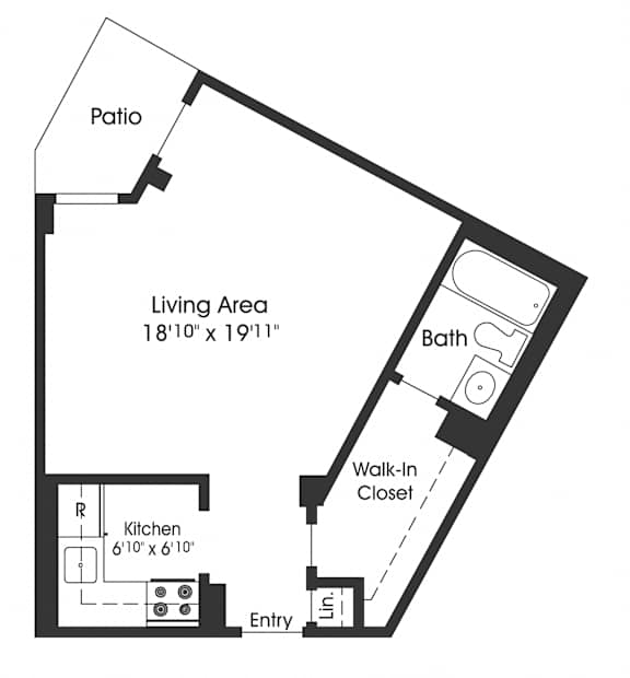 Studio 1 bath at Seminary Towers, Alexandria, VA, 22304
