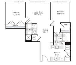 A floor plan for a property called The Washington shows the layout of the rooms.