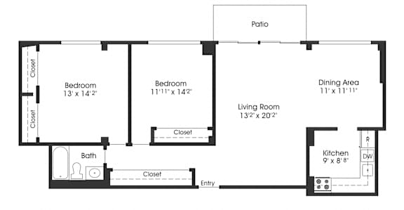 2 bed 2 bath F at Seminary Towers, Virginia