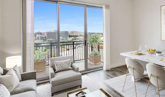 living room with modern furnishings