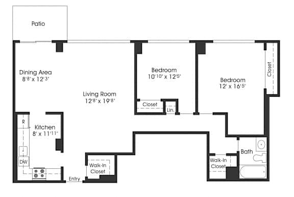 2 bed 2 bath A at Seminary Towers, Alexandria, VA, 22304