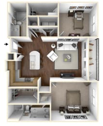  Floor Plan 2 Bed 2 Bath