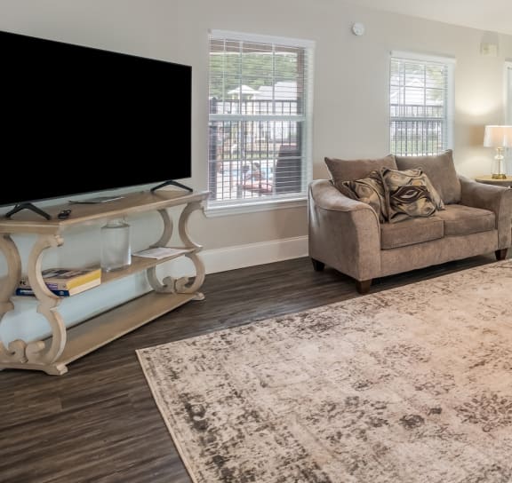 Clubhouse with couches and tv