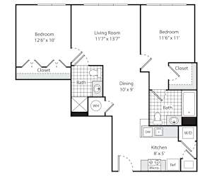 A floor plan for a property called The Washington shows the layout of the rooms.