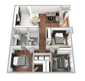Tilian Point Apartments in Woodburn, Oregon 3 Bedroom Floor Plan