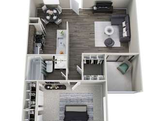 The Icon on Central Apartments in Phoenix, Arizona 1x1 B Floor Plan