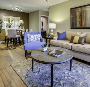 living room with wood-style flooring