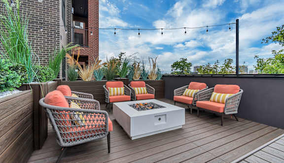 Outdoor Firepits at Maye House Apartments