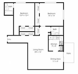 2 bed 2 bath H at Seminary Towers, Alexandria, VA, 22304
