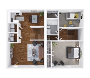 2 Bedroom 1.5 Bathroom Townhome