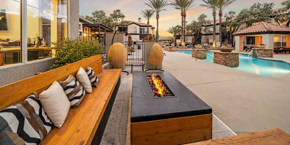 Clubhouse Games and Seating at Bear Canyon Apartments in Tucson Arizona