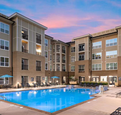 The swimming pool at the addison apartments