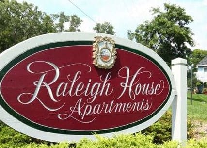 Welcoming Sign at Raleigh House Apartments, MRD Apartments, Michigan, 48823