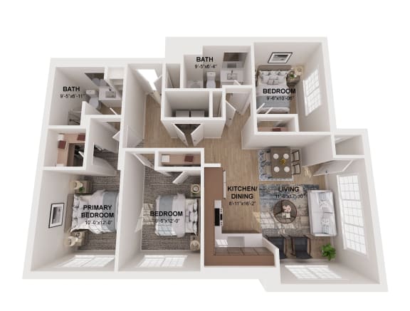 Floor Plan  3 Bedrooms