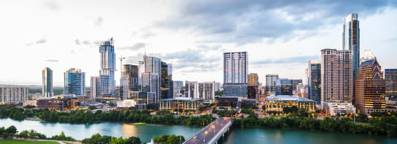 a view of the austin skyline