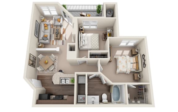 Britton Woods Apartments Elm Floorplan Two Bedroom Spacious Layout