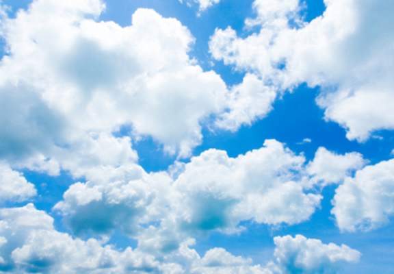 Stock photo of clouds in a blue sky