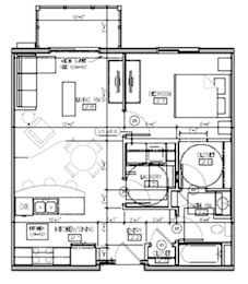  Floor Plan 1 Bedroom 1 Bath