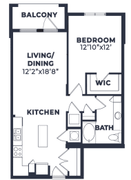 The Frontier 1 Bed 1 Bath Floor Plan at Edge75, Naples