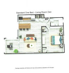 Basic 1 Bedroom w/Den 1 Bedroom and 1 Bathroom Floorplan at Greenbelt Properties, Maryland 20770