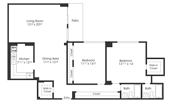 2 bed 2 bath P at Seminary Towers, Alexandria, VA
