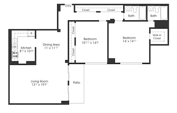 2 bed 2 bath O at Seminary Towers, Alexandria, VA, 22304