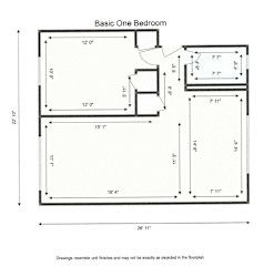 Standard 1 Bedroom Floorplan at Greenbelt Properties, Greenbelt, MD 20770